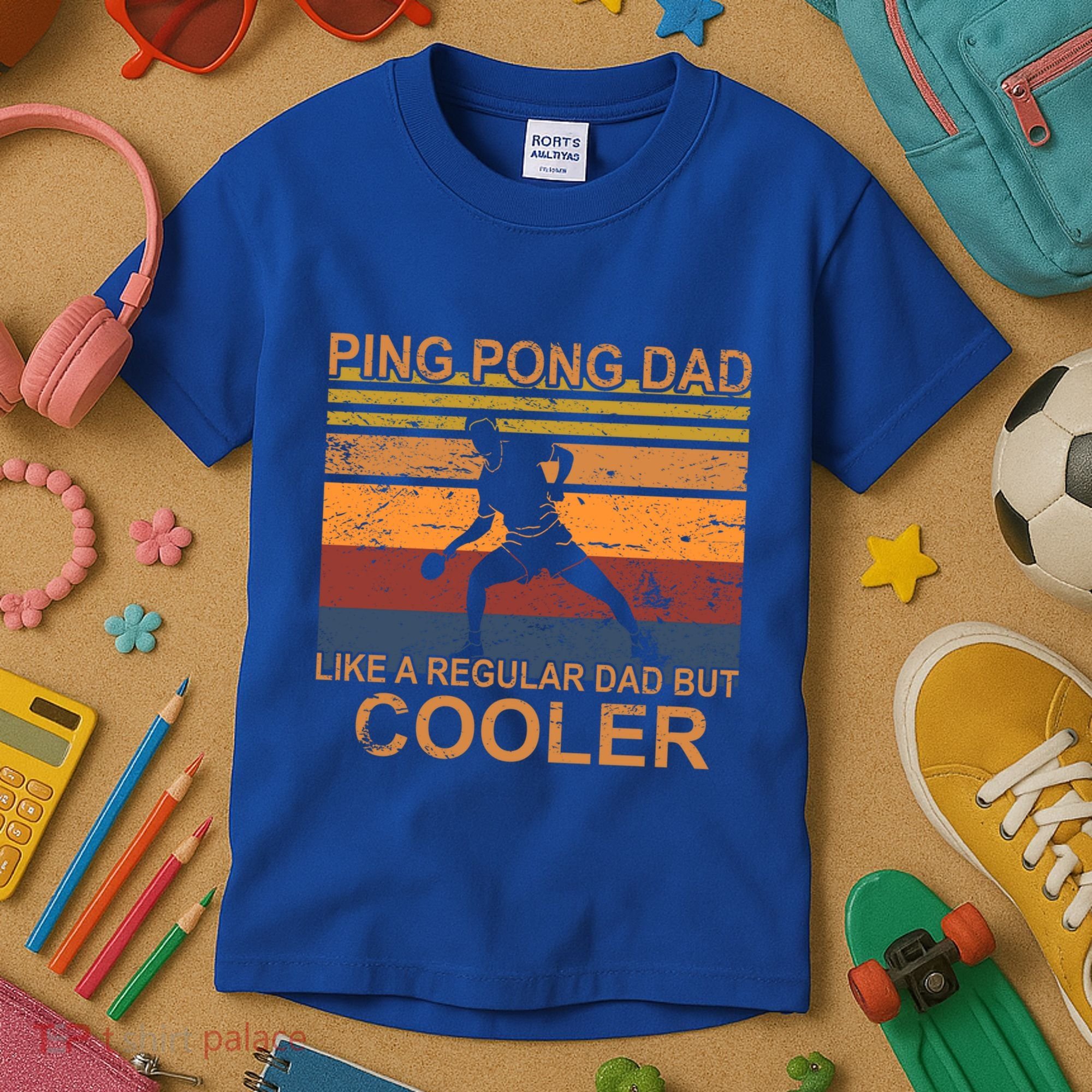 Table Tennis Player Ping Pong Father Table Tennis Dad Gift Kids T-Shirt