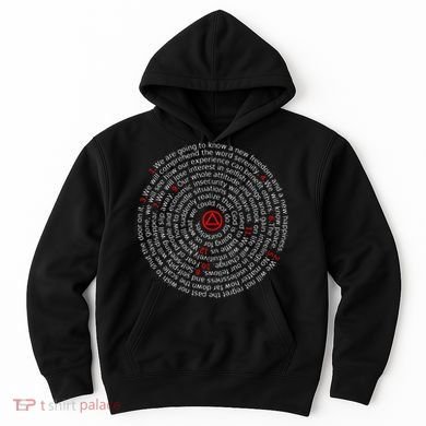 The Twelve Promises Aa 12 Step Recovery Spiral Hoodie