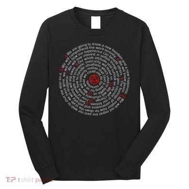 The Twelve Promises Aa 12 Step Recovery Spiral Long Sleeve Shirt