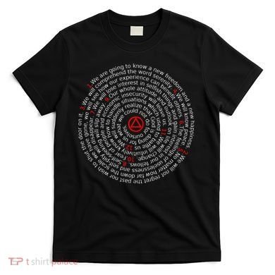 The Twelve Promises Aa 12 Step Recovery Spiral T-Shirt