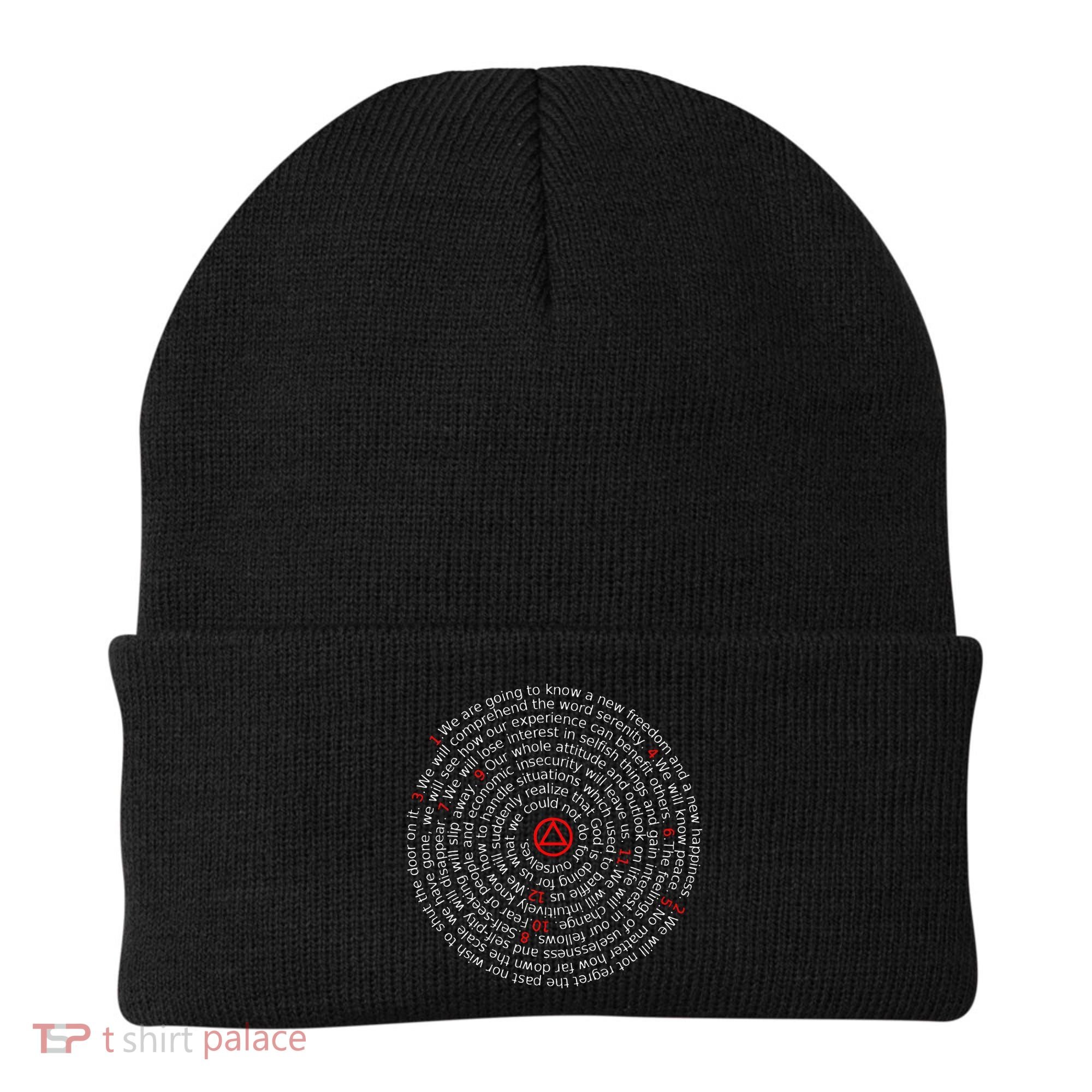 The Twelve Promises Aa 12 Step Recovery Spiral Beanie
