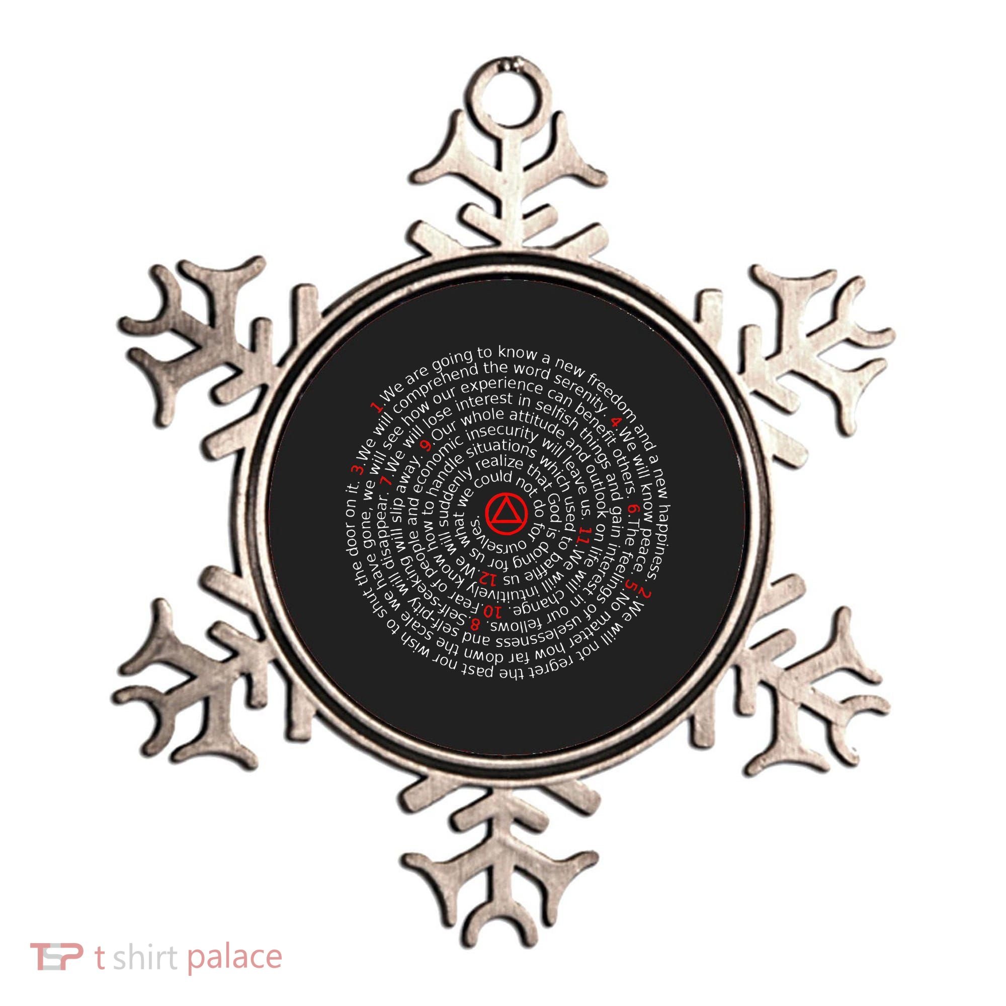 The Twelve Promises Aa 12 Step Recovery Spiral Ornament
