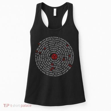 The Twelve Promises Aa 12 Step Recovery Spiral Women's Tank Top
