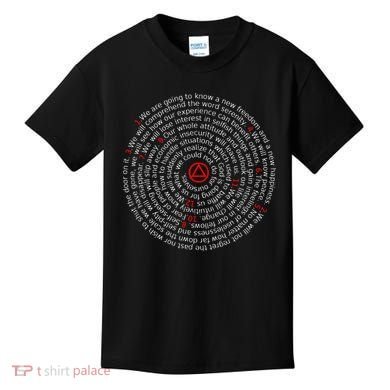 The Twelve Promises Aa 12 Step Recovery Spiral Kids T-Shirt