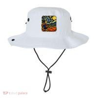 Thanksgiving Turkey Pumpkin Harvest Starry Night Art Bucket Hat thumb 0
