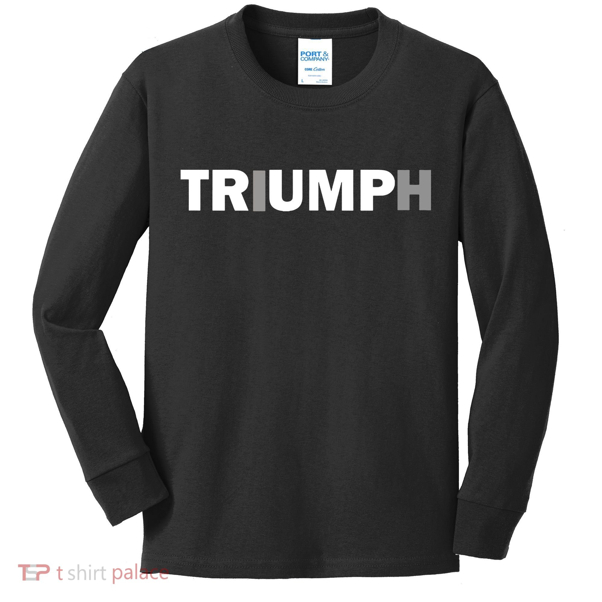 Trump Triumph Patriotic Kids Long Sleeve Shirt