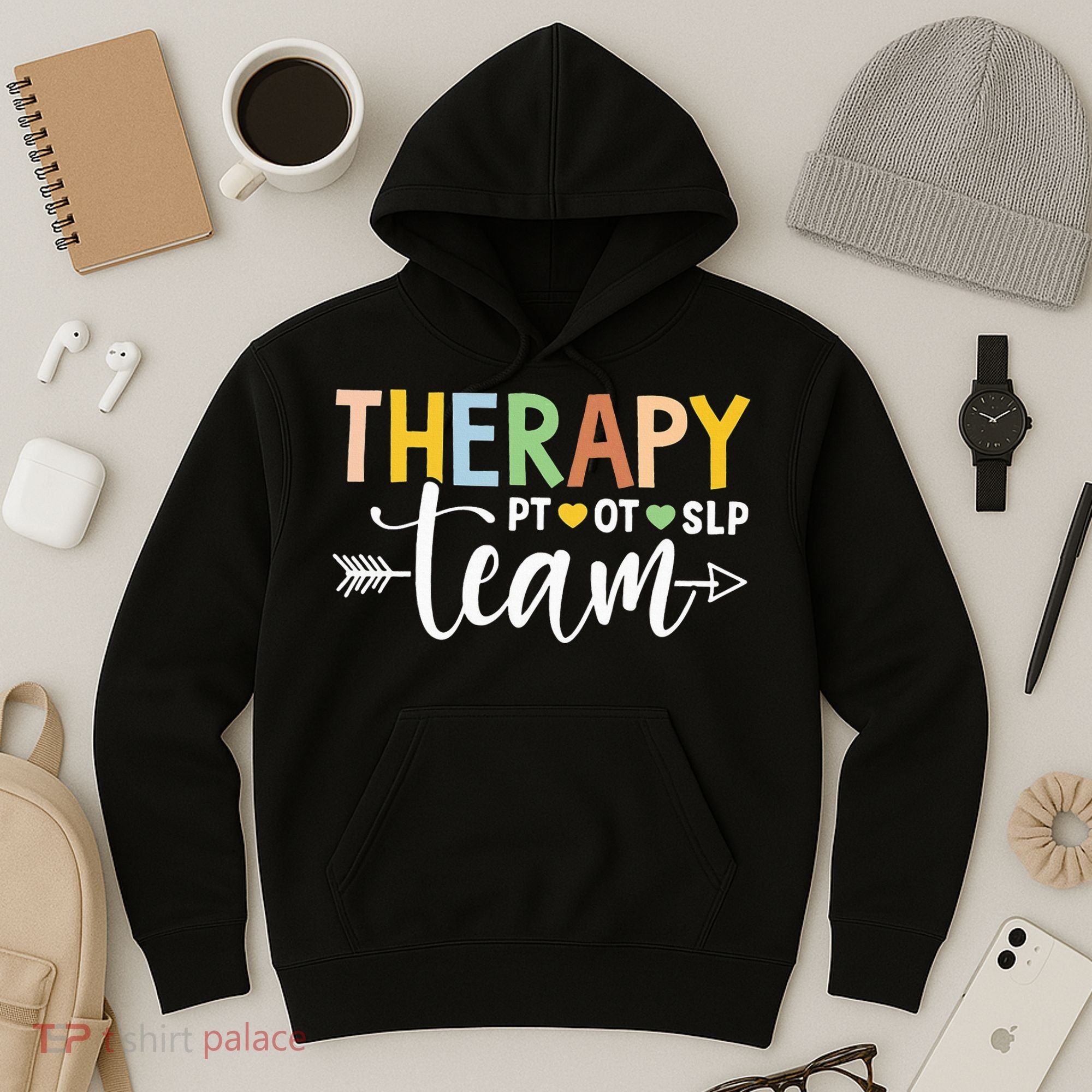 Therapy Team PT OT SLP Rehab Squad Therapist Motor Team Hoodie