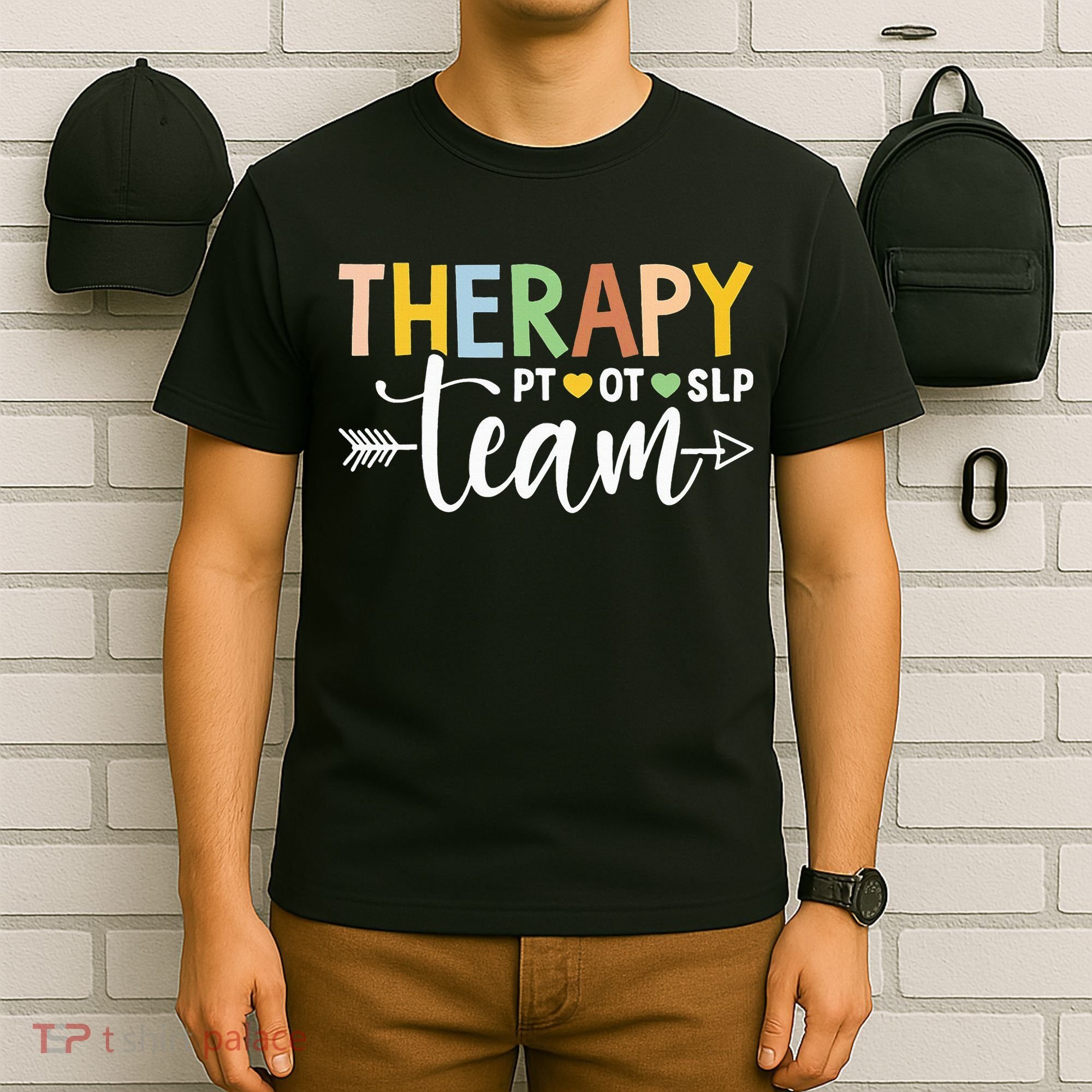 Therapy Team PT OT SLP Rehab Squad Therapist Motor Team T-Shirt