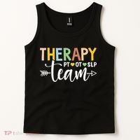 Therapy Team PT OT SLP Rehab Squad Therapist Motor Team Tank Top thumb 2