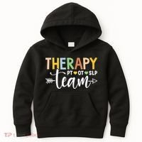 Therapy Team PT OT SLP Rehab Squad Therapist Motor Team Kids Hoodie thumb 0