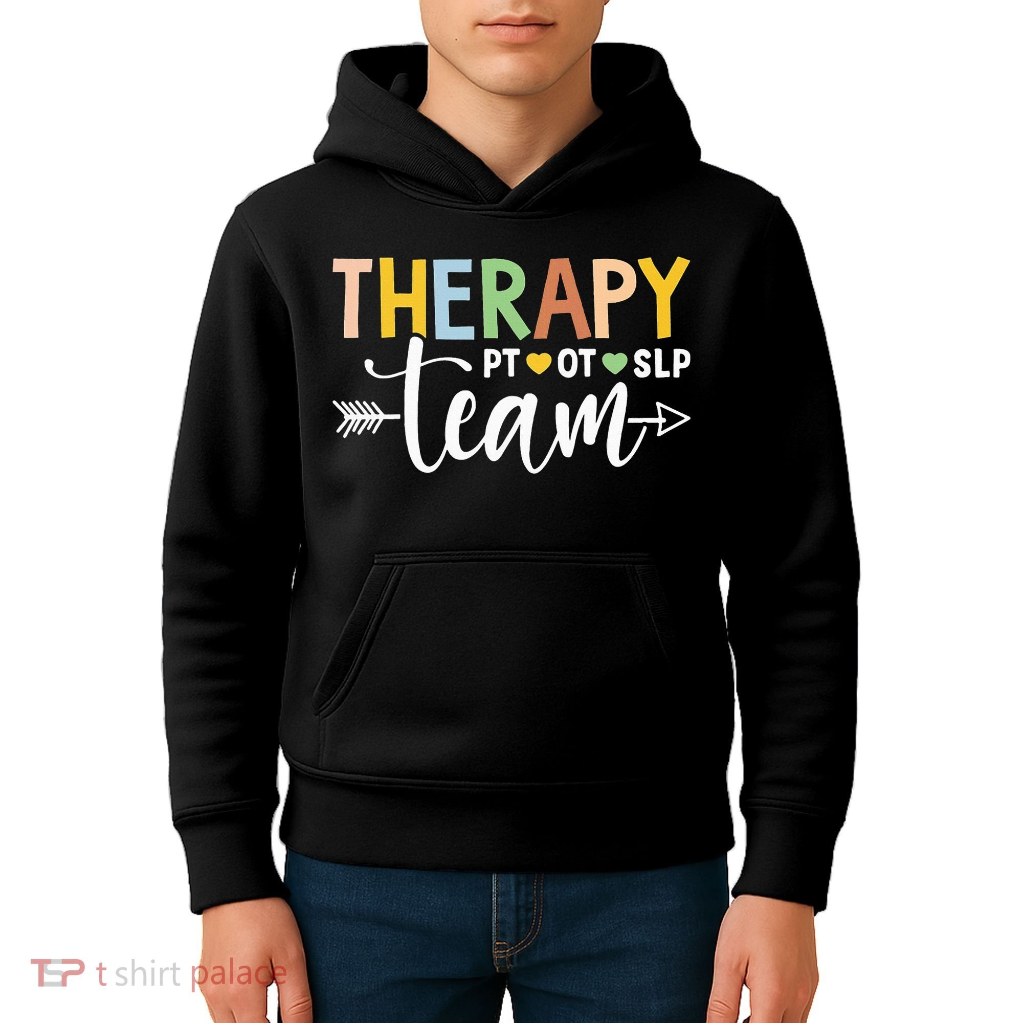 Therapy Team PT OT SLP Rehab Squad Therapist Motor Team Kids Hoodie