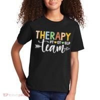 Therapy Team PT OT SLP Rehab Squad Therapist Motor Team Kids T-Shirt thumb 2