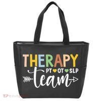 Therapy Team PT OT SLP Rehab Squad Therapist Motor Team Tote Bag thumb 0