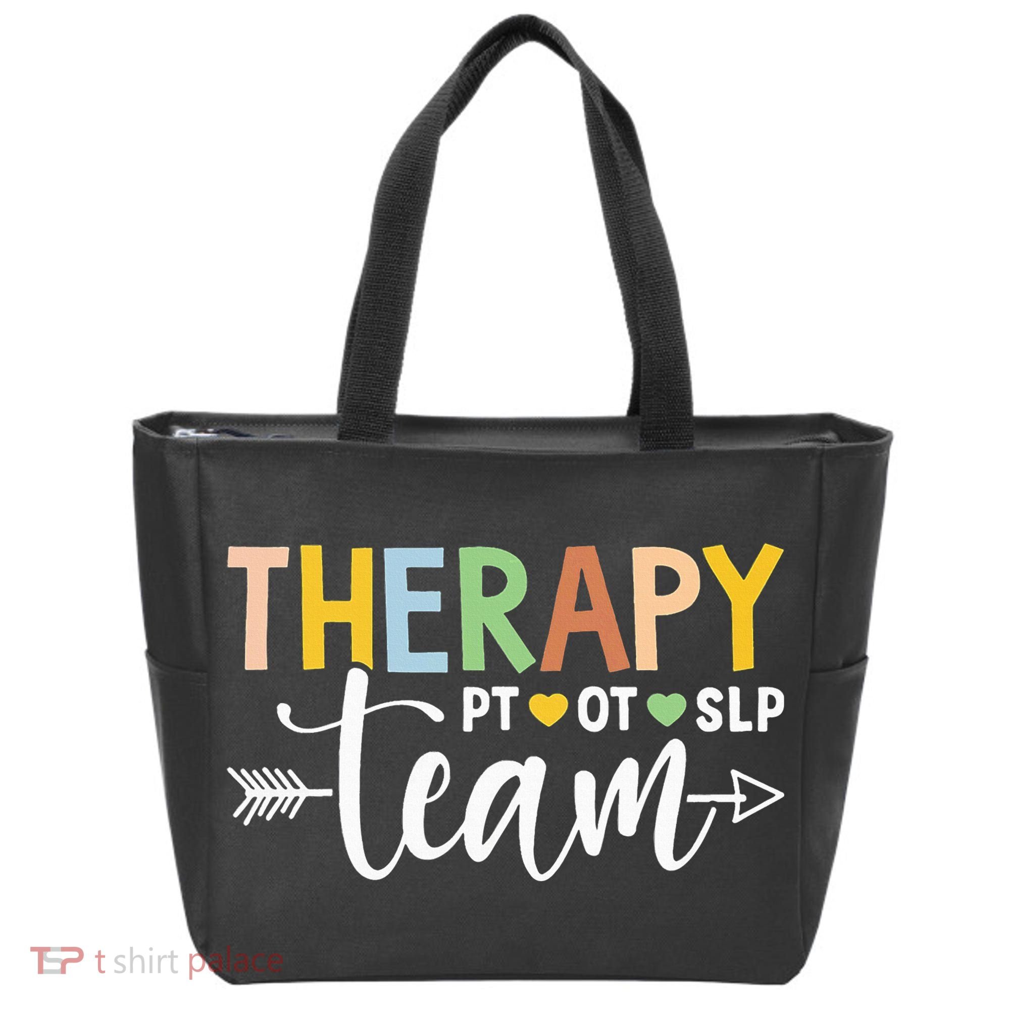 Therapy Team PT OT SLP Rehab Squad Therapist Motor Team Tote Bag