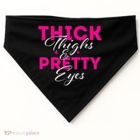 Thick Thighs & Pretty Eyes Workout Fitness USA-Made Doggie Bandana thumb 0