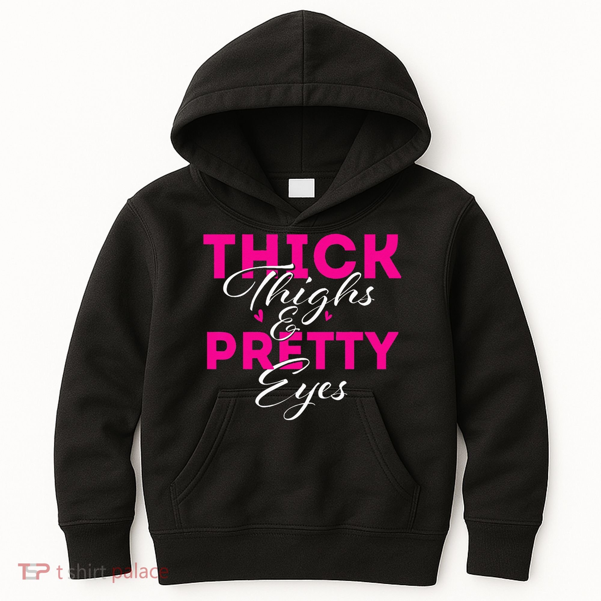 Thick Thighs & Pretty Eyes Workout Fitness Kids Hoodie