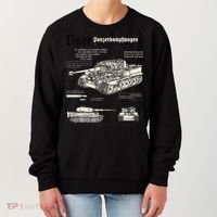 Tiger Tank Panzer World War 2 Blueprint Women's Sweatshirt thumb 0