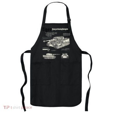 Tiger Tank Panzer World War 2 Blueprint Apron