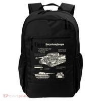 Tiger Tank Panzer World War 2 Blueprint Backpack thumb 0