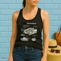 Tiger Tank Panzer World War 2 Blueprint Women's Tank Top thumb 2