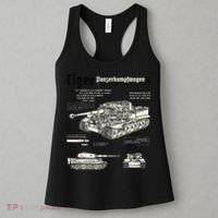 Tiger Tank Panzer World War 2 Blueprint Women's Tank Top thumb 3