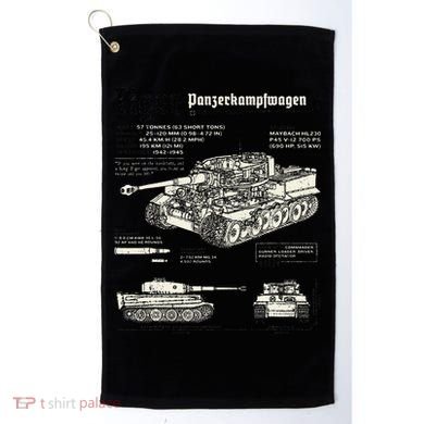 Tiger Tank Panzer World War 2 Blueprint Golf Towel