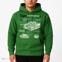 Tiger Tank Panzer World War 2 Blueprint Hoodie thumb 2
