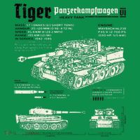 Tiger Tank Panzer World War 2 Blueprint Long Sleeve Shirt thumb 2