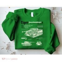 Tiger Tank Panzer World War 2 Blueprint Sweatshirt thumb 2