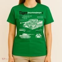 Tiger Tank Panzer World War 2 Blueprint T-Shirt thumb 4