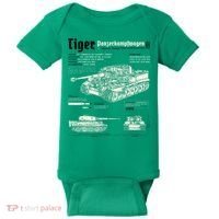 Tiger Tank Panzer World War 2 Blueprint Baby Bodysuit thumb 0