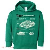 Tiger Tank Panzer World War 2 Blueprint Toddler Hoodie thumb 0