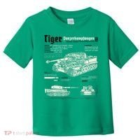 Tiger Tank Panzer World War 2 Blueprint Toddler T-Shirt thumb 0