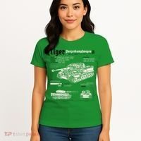 Tiger Tank Panzer World War 2 Blueprint Women's T-Shirt thumb 4