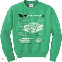 Tiger Tank Panzer World War 2 Blueprint Kids Sweatshirt thumb 0