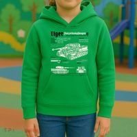 Tiger Tank Panzer World War 2 Blueprint Kids Hoodie thumb 3