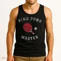 Table Tennis Ping Pong Master Funny Quote Graphic Print Tank Top thumb 3