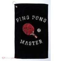 Table Tennis Ping Pong Master Funny Quote Graphic Print Golf Towel thumb 0