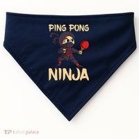 Table Tennis Ping Pong Ninja Lover USA-Made Doggie Bandana thumb 0