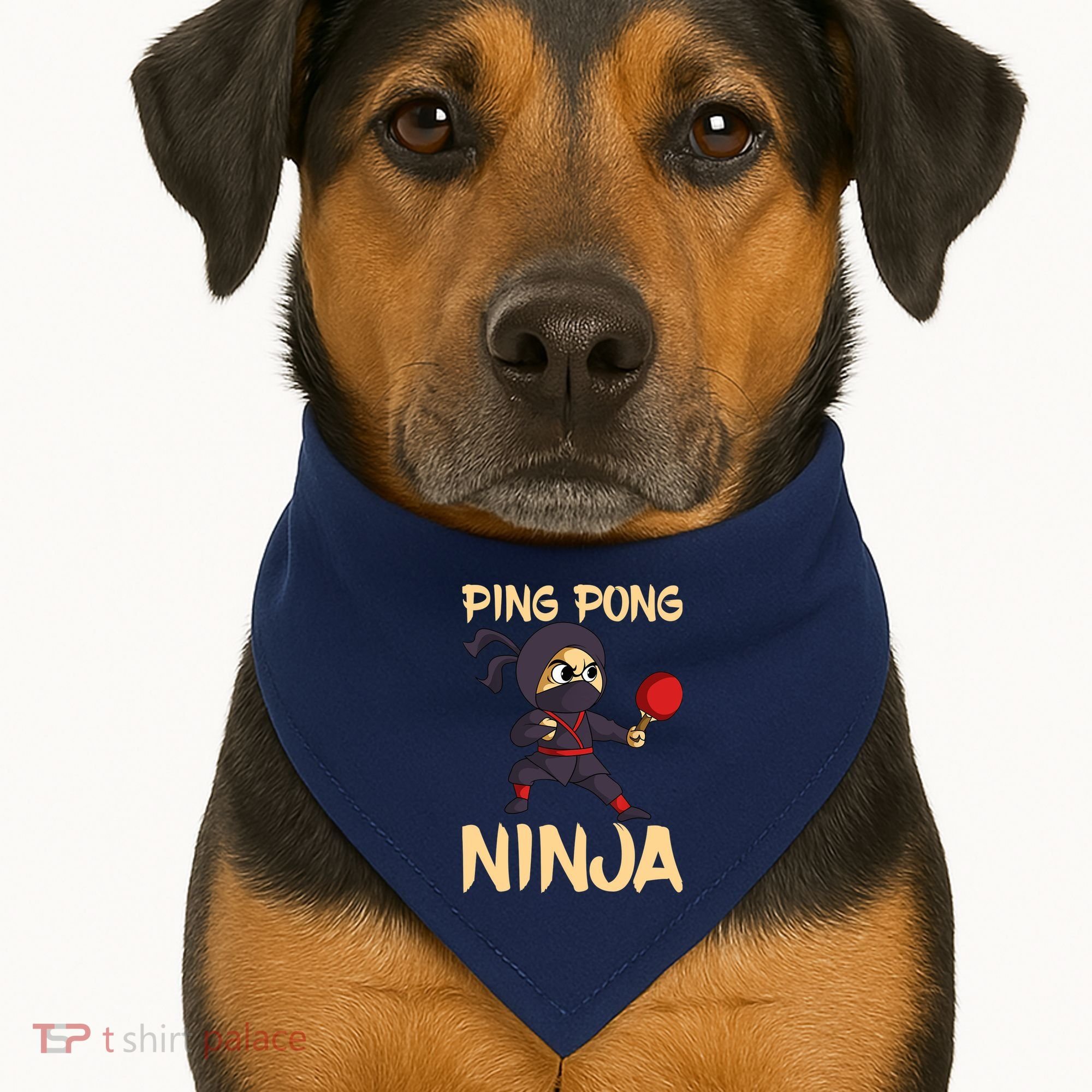 Table Tennis Ping Pong Ninja Lover USA-Made Doggie Bandana