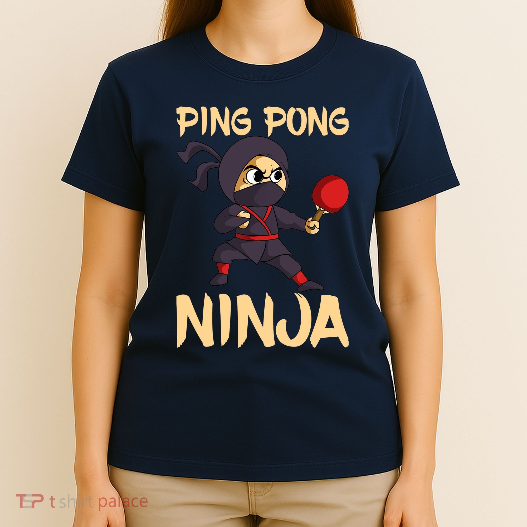 Table Tennis Ping Pong Ninja Lover T-Shirt