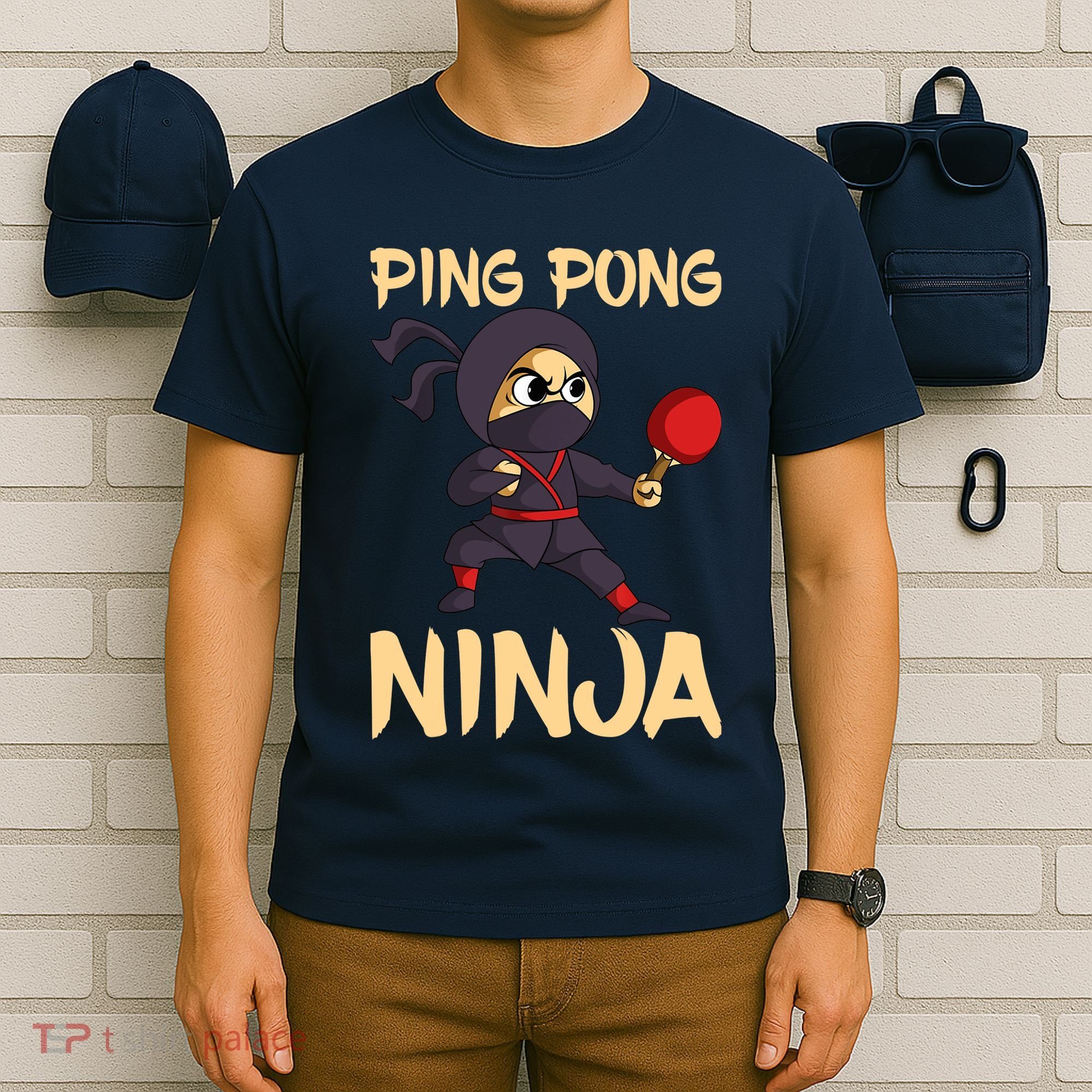 Table Tennis Ping Pong Ninja Lover T-Shirt