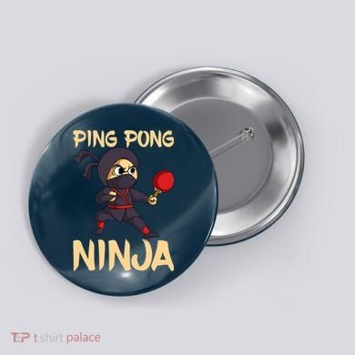 Table Tennis Ping Pong Ninja Lover Button