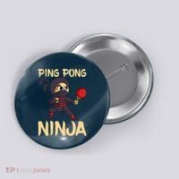 Table Tennis Ping Pong Ninja Lover Button thumb 0