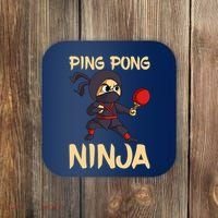 Table Tennis Ping Pong Ninja Lover Coaster thumb 0