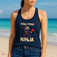 Table Tennis Ping Pong Ninja Lover Women's Tank Top thumb 2