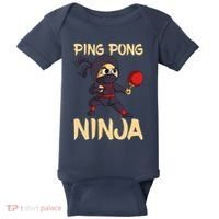 Table Tennis Ping Pong Ninja Lover Baby Bodysuit thumb 0