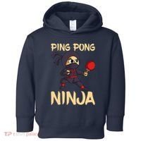 Table Tennis Ping Pong Ninja Lover Toddler Hoodie thumb 0