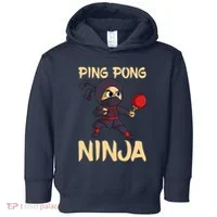 Table Tennis Ping Pong Ninja Lover Toddler Hoodie thumb 0