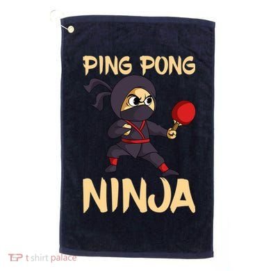Table Tennis Ping Pong Ninja Lover Golf Towel
